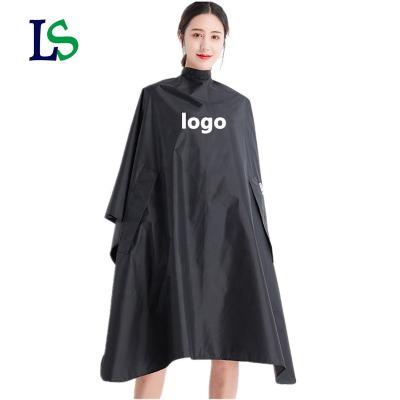 China Waterproof Adjustable Size Robe Hair Cutting Custom Logo Barber Hairdressing Salon Barber Cape With Arm Hole for sale