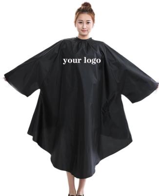 China Salon Adjustable Waterproof Custom Hairdressing Barber Hairdressing Robe Waist Long Sleeves Cap for sale