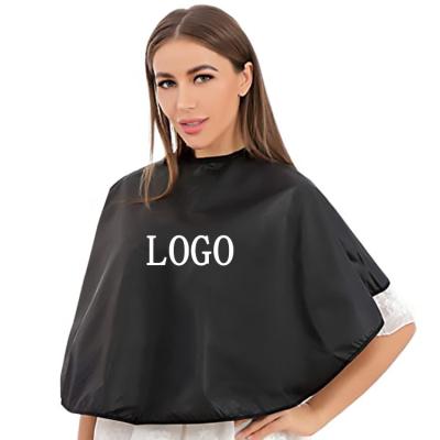 China Makeup OEM Hairdresser Salon Women Bib Short Custom Logo Waterproof Makeup Cape for sale