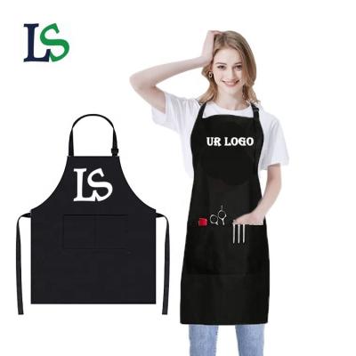 China Wholesale Adjustable Waterproof Spa Nail Beauty Salon Hairdresser Waist Logo Black Custom Hairdressing Apron for sale