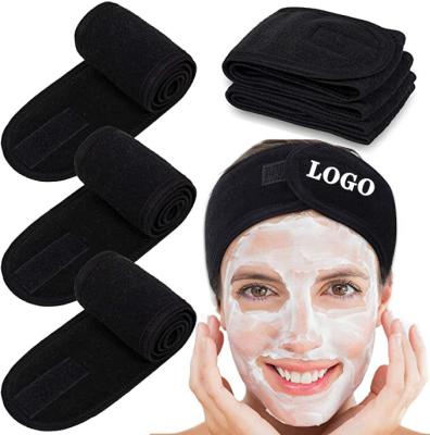 China Custom fashion logo makeup headband face wash salon women beauty spa headbands for sale