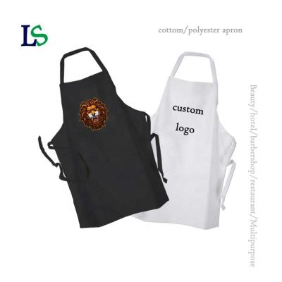 China Restaurant Adjustable High Quality Home Cafe Kitchen Waist Waterproof Bib With Logo Custom Cooking Apron for sale