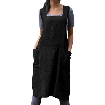 China Adjustable Size Cotton Canvas Strip Japanese Style Custom Kitchen Cooking Hive Cross Back Apron for sale