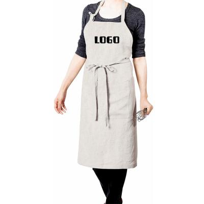 China Custom Logo Size Adjustable Wholesale BARBECUE Cafe Kitchen Cooking Designer Cobbler Apron Canvas Cotton for sale