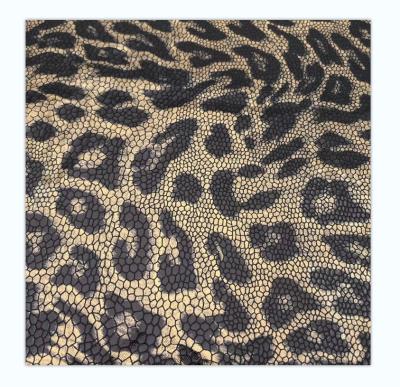 China China Factory Fusible Stripe Aluminum Foil Print 100%Polyester Fancy Designer Custom Animal Material Knitted Fabric For Dress for sale