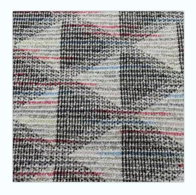 China Beautiful Anti Pill Rayon Silver Polyester Yarn Dyed Check Knitted Fabric Plaid For Women Clothing for sale