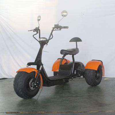 China Three Wheels Two Seats Electric Scooter Citycoco 1500w With 8inch CE Approved for sale