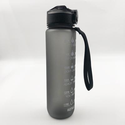 China Leakproof Minimalist 1000ml BPA Free Drinking Water Bottle With Time Marker And Straw To Ensure You Drink Enough Water Daily for sale