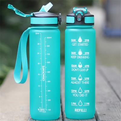 China Minimalist Tritan 1000ML 32oz Sports Plastic Empty Water Bottle Large For Gym, Yoga, Running, Outdoors for sale