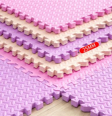 China PE 60CM*60CM*2.5CM Extra-thicken Foam Mat Interlocking Cold and Heat Insulation Gym Equipment, Soft Baby Climbing Mat for sale