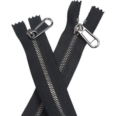 China Wholesale Price Metal Zipper Metal Accessories Metal Teeth Jeans Metal Zipper for sale