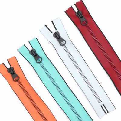 China Other Korean Type Teeth HVV Colored Narrow End Plastic Zipper Waterproof For Luggage Bag for sale