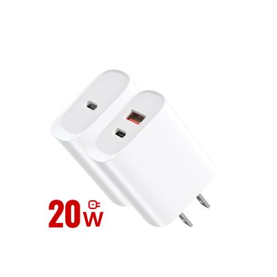 China Best Selling DIVI 20W PD Charger Dual Port Fast Wall Protection High Speed ​​Use Active Charger For Mobile Phone for sale