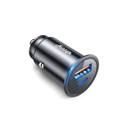 China DIVI 2019 Promotion 30W Dual USB Car Charger Dual USB Car Charger IOS and Android IOS and Android 3.0 Luxury Fast Charging Palladium Zinc Alloy Car Charger for sale