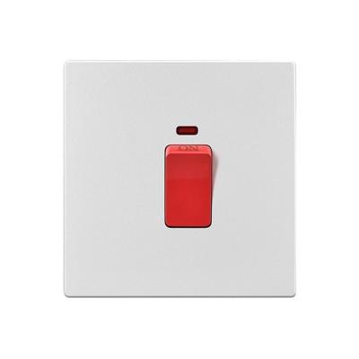 China High Quality Modern Practical Tin Phosphor Bronze With Indicator Universal Led Wall White Square Lamp Switch for sale