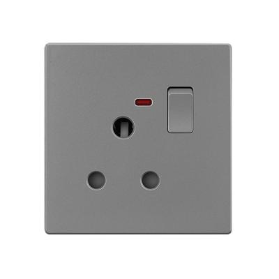 China New Product Easy Installation Good Quality PC Round Pin Electric Switch Wall Plug Pin Socket Flame Retardant Lamp With Neon for sale