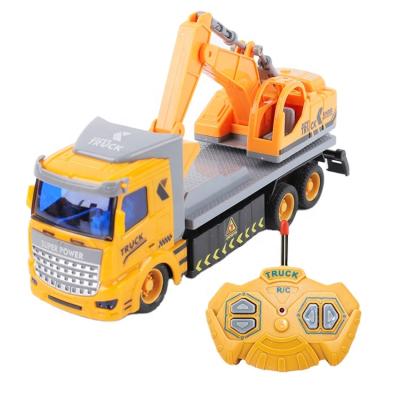 China RC model Remote rc car toy 1:48 scale 4 channel RC building excavator with lightweight remote control car rc car for sale