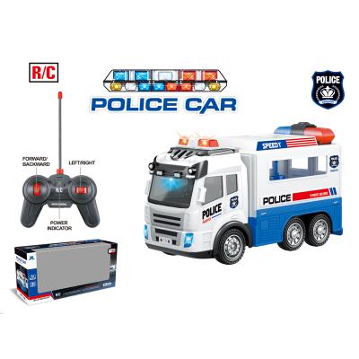 China RC Model China Toys Kids RC Car Toy 4CH Police Racing Car For Children Vehicles Toys Remote Control Cars Sounds for sale