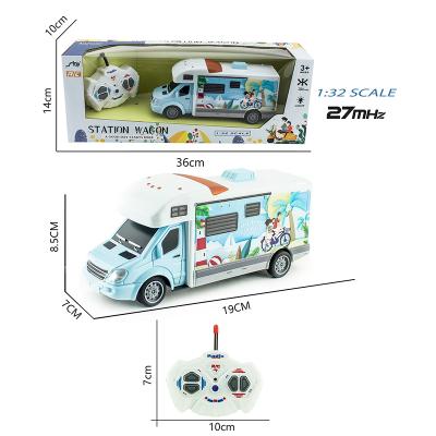 China RC model juguete Carros 1:32 scale 4 channel RC car city ice cream truck with light control auto remoto car rc for sale