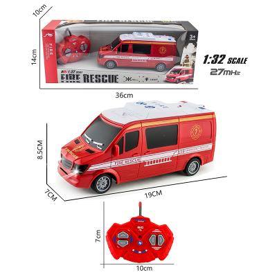 China RC Model Radio Control Toys 1:32 Scale 4 Channel RC City Fire Truck With Lightweight Vehicle rc toy car rc remote control truck for sale