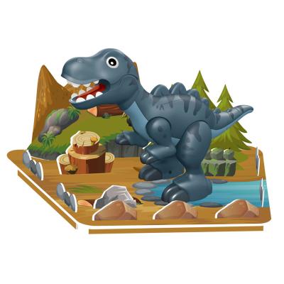 China DIY TOY ROD children diy toys building block dinosaur 7pc 3D magnetic puzzle enlighten IQ toy educational toy for sale