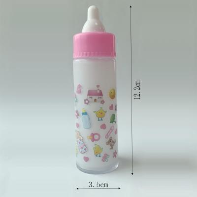 China Hot Sale Plastic Milk Bottle Accessory Magic Baby Doll Toys Bottle Milk Cartoon Doll Accessories Toys High Quality for sale