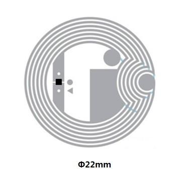 China 13.56MHZ UHF Wet Inlay RFID Tag Dia 25mm für Papierkarte / Schlüsselfob / Armband zu verkaufen