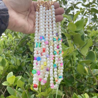 China FASHIONABLE Animal Bohemian cute soft pottery fruit style savory bead necklace women fashion bead trendy necklace for sale