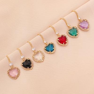 China FASHIONABLE Zircon Heart Shaped Earrings For Women Fashion Trendy Earrings for sale