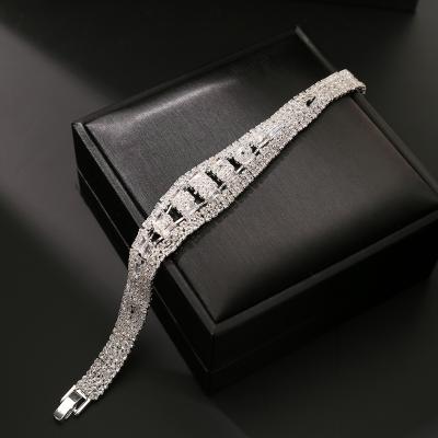 China TRENDY Fashion Zircon Bracelet For Women Classic Retro Bracelets for sale