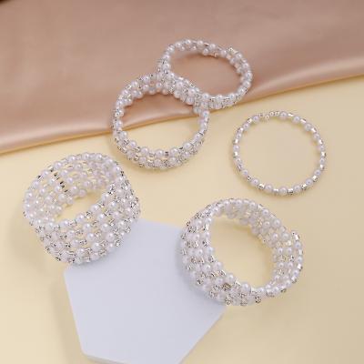 China FASHIONABLE Multilayer Bead Elastic Bracelet For Women Fashion Trendy Bracelets for sale