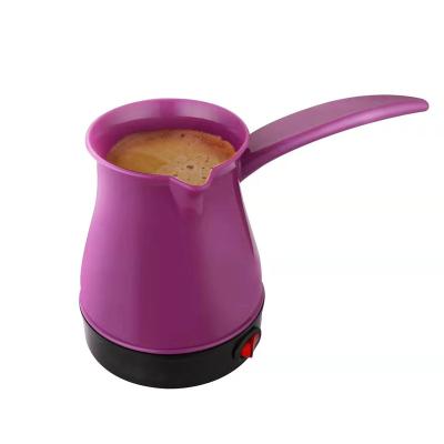 China 360 Degree Rotating Base 600ml 0.6L Mini Size Purple Color Plastic Turkish Electric Electric Coffee Pot Kettle Maker Factory for sale