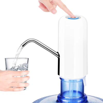 China Shanghai Electric Bottled Water Pump Wireless Electric Cordless Water Dispenser Gallon Pump for Office Drinking Bottle Water in White Plastic Color for sale