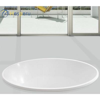 China Wholesale Adult Acrylic Bathtub Oval Stone Standard Size Embedded Built In Bathtub For Hotel for sale