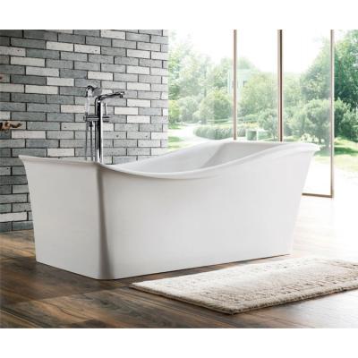 China Hot Sale Acrylic Freestanding Bathroom Bathtub Solid Acylic Outdoor White Bathtub for Hotel Project for sale