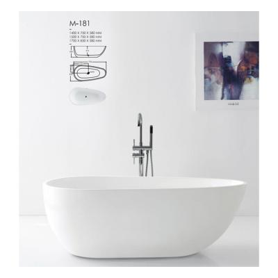 China Hesperu Freestanding Pure Acrylic Bathtubs For Bathroom Freestanding Bathtub With Overflow for sale