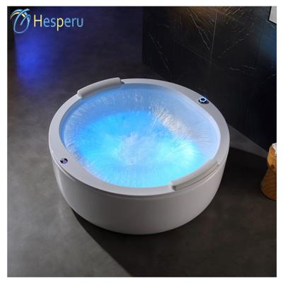 China Tondo 160cm free idromassaggio hotel/household built in whirlpool round and air speaker white freestanding bathtubs acrylic for sale