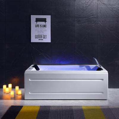 China Waterfall Freestanding High Quality Whirlpool Massage Bubble Bathtub Freestanding Bathtub For 2 Person for sale