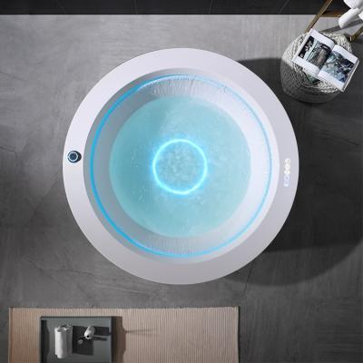 China Hesperu Whirlpool Circle Waterfall 2 Free Custom People Around Free Massage Spa Bathtub With LED Bubble for sale