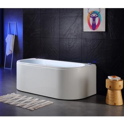 China Household 180mm Whirlpool Waterfall Massage Freestanding Hydraulic LED Massage Bathtub Lower Free Standing Bathtub for sale