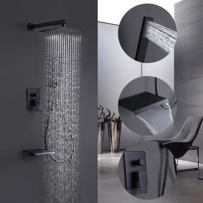 China Sliding Bar CUPC Bathroom Rainless Shower Set With Sprays Wall Mount Stainless Multifunction Rain Ceiling Shower for sale