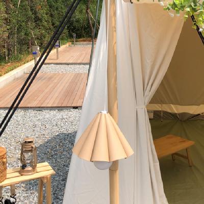 China Eco-Friendly Camping Lamp Shade Hanging Outdoor Shade PU Leather Table Home Decorative Lamp Covers Light Shades for sale