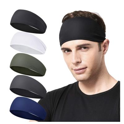 China Breathable Sports Headbands Workout Accessories Sweat Band Sweat Wicking Head Band Headbands For Gym Running Training for sale