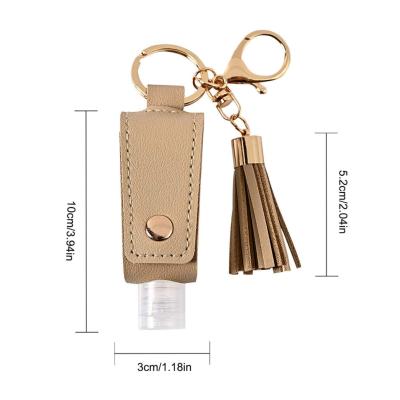 China 2021 Europe Key Chain Hand Sanitizing Holder Hand Sanitizer Bottle Key Chain Holder With Tassels for sale