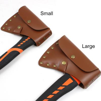 China PU Leather Outdoor Camping Hunting Ax Head Cover Device Holster Hatchet Blade Case Sheath Leather Sheath for sale