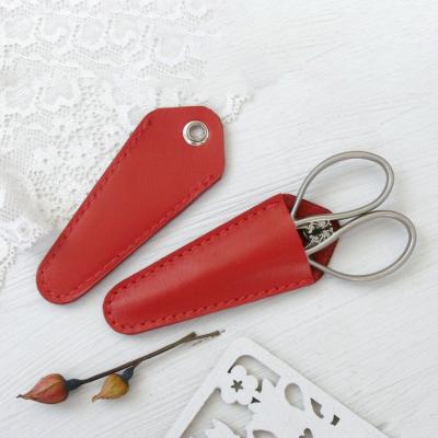 China Leather Embroidery Scissors Case Safety Scissors Sheath Storage Customized By Nature for sale