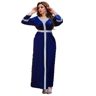 China New Arrival Islamic Abaya Long Sleeve Morocan Kaftan Fashionable Plus Size Kaftan Abaya Islamic Clothing for sale