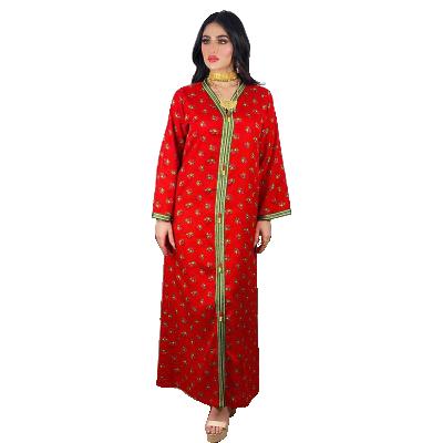 China Top Rated Size Islamic Ramadan Dress Women Abaya Muslim Plus Size Abaya Dresses Wholesale Kaftan Long Sleesve Dubai Islamic Clothing for sale