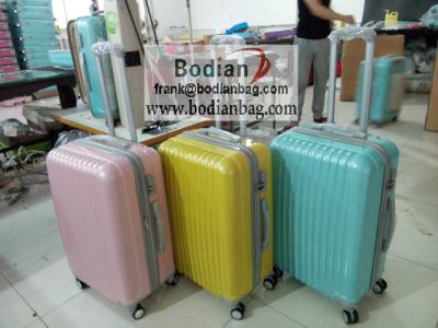 China new arrival cheap 3pc hard shell abs pc zip luggage set baigou factory export for sale