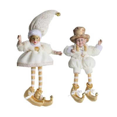 China New Product Christmas Doll Sitting Position Cloth Decorations Long Plush Doll Foot Elf Doll Xmas Gift for sale